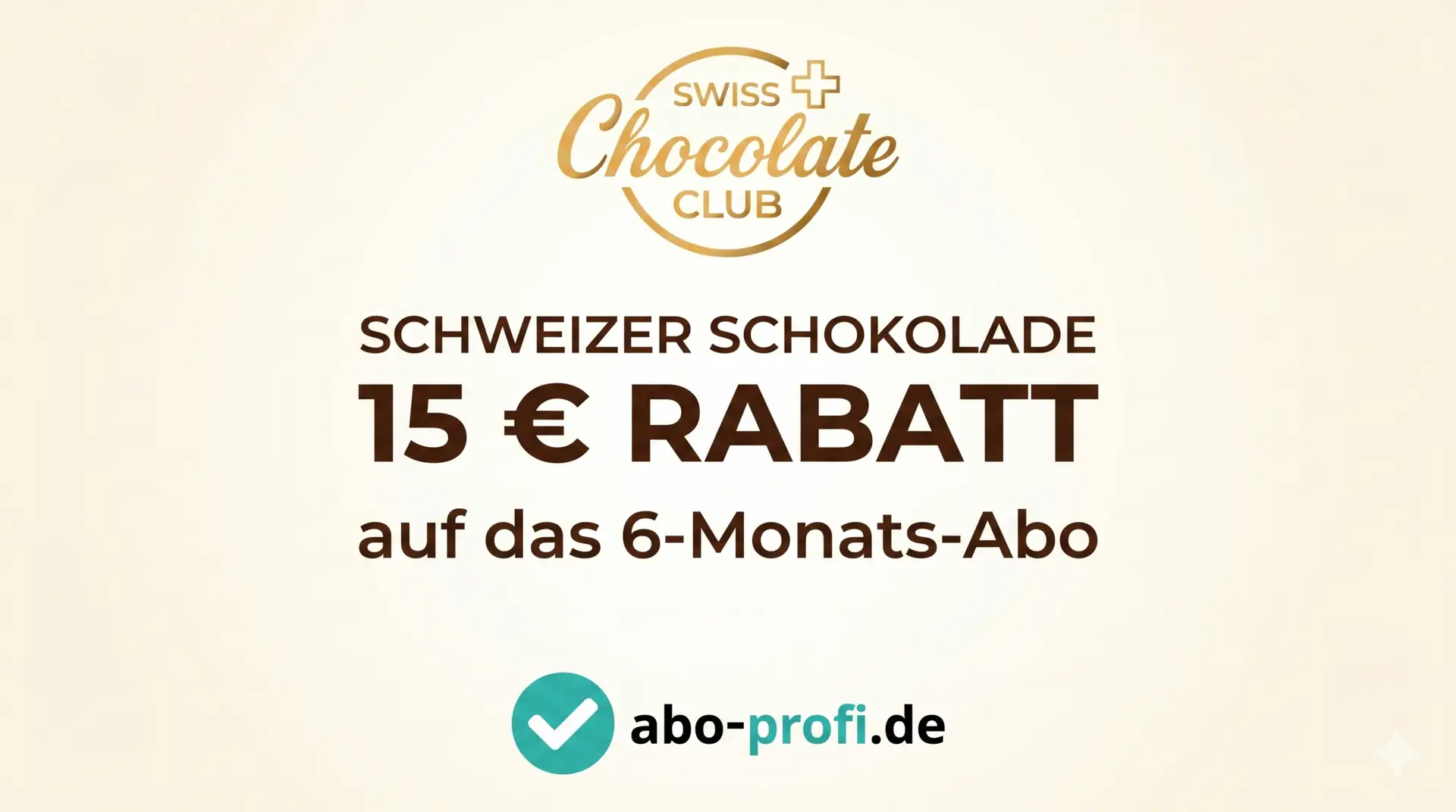 swiss chocolate club Gutschein 15 Euro Rabatt abo-profi.de
